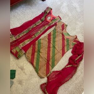 Indian Churidaar Kurti Set for women - 4 piece set